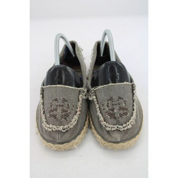 Sanuk Women's Espathrill Grey Canvas Flats Espadrille Size 9 - Picture 4 of 11